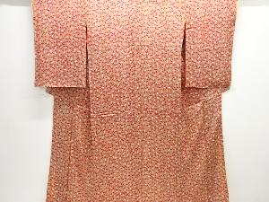 アンティーク　紋錦紗地紙模様着物